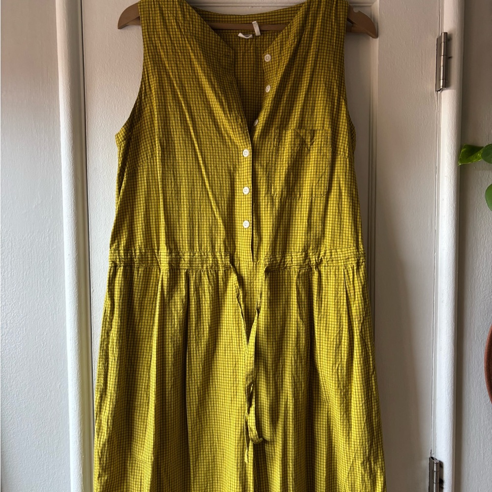 Toast Yellow Grid Jumpsuit - Picture 2 of 6